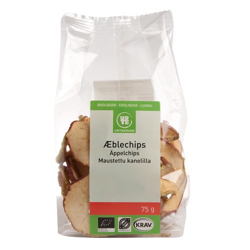 Æblechips Økologisk- 75 gr - Urtekram