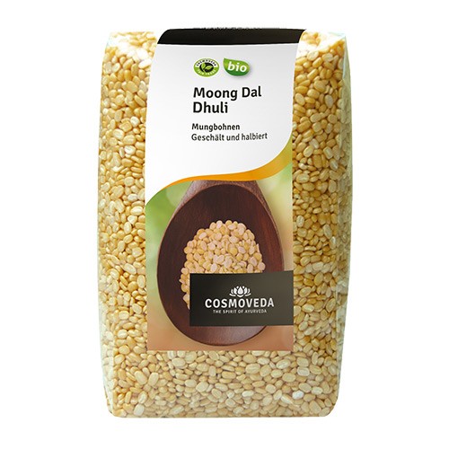 Mung bønner afskallede Økologisk - 1 kg - Cosmoveda