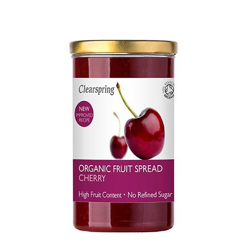 Marmelade Kirsebær Økologisk - 280 gram - Clearspring