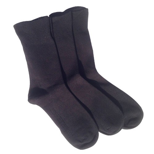 Strømper sort str. 37-41 Bambus - 3 par - Bamboo Pro