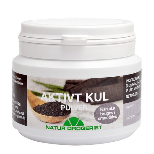 Aktivt kul pulver - 80 gram - Natur-Drogeriet