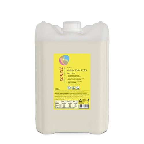 Vaskemiddel color, mynte & citron - 10 liter - Sonett