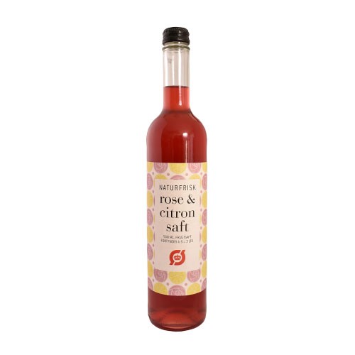 Rose & Citron saft Økologisk - 500 ml - Naturfrisk