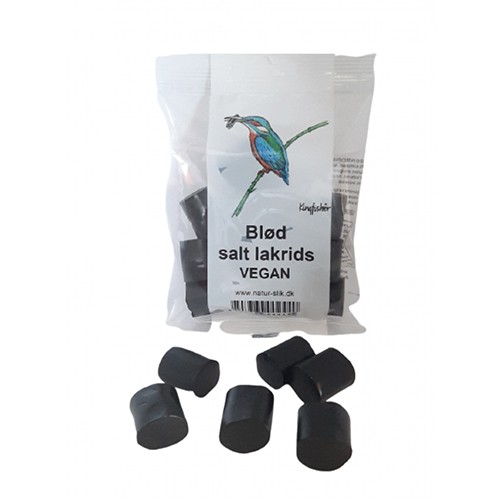 Blød salt lakrids Vegan - 80 gram - Kingfisher