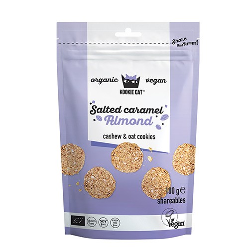 Kookie Cat Salted Karamel Mandel Økologisk - 100 gram