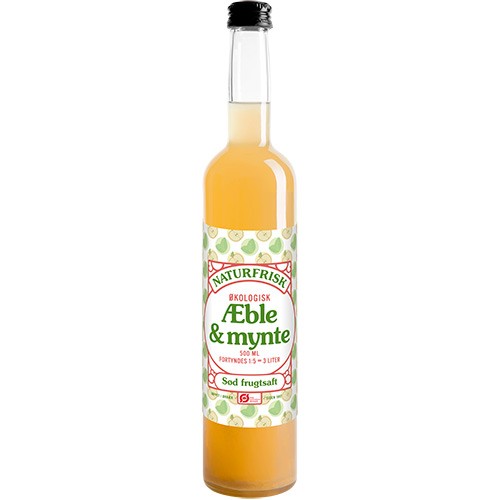 Æble & Mynte saft Økologisk - 500 ml - Naturfrisk