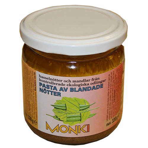 Hasselnød, mandelsmør Økologisk - 330 gram - Monki