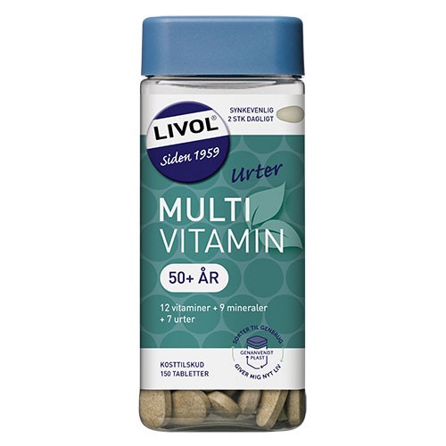 Livol Multivitamin med urter 50+ - 150 tabletter - Livol