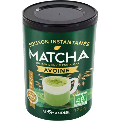 Matcha Instant latté Havre Økologisk - 170 gram
