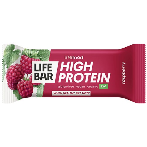 Proteinbar Hindbær Økologisk - 40 gram - Lifefood
