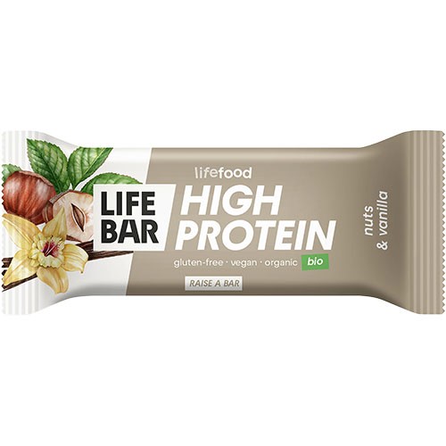 Proteinbar m. nødder og vanilje Økologisk - 40 gram