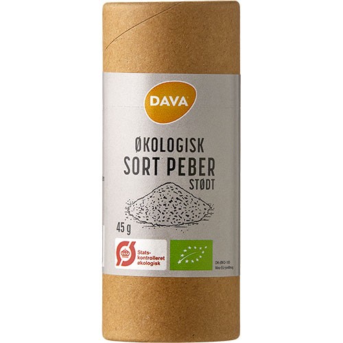 DAVA øko sort peber, stødt Økologisk - 45 gram