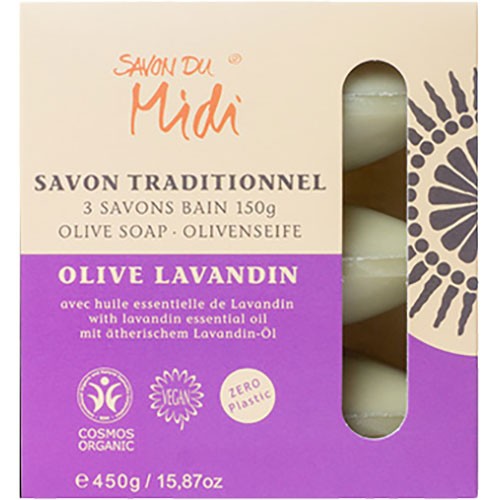 Oliven sæbe med lavandin - Savon du midi Økologisk - 450 gram