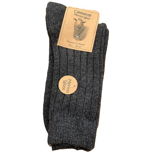 Merinostrømper Koksgrå - Str. 43/46 1 par - Clemente
