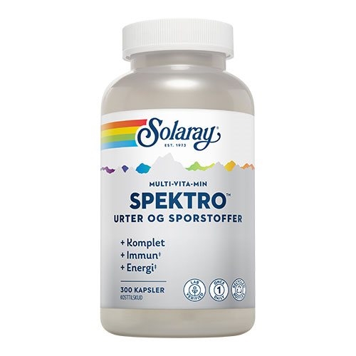 Spektro Multi-Vita-Min med urter og sporstoffer - 300 kap - Solaray