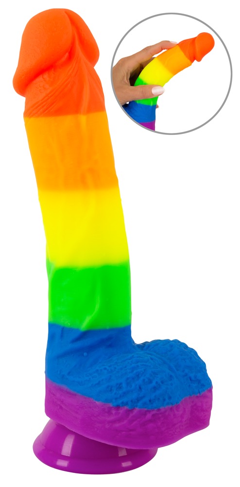Naturlig dildo "PRIDE!" med sugebase