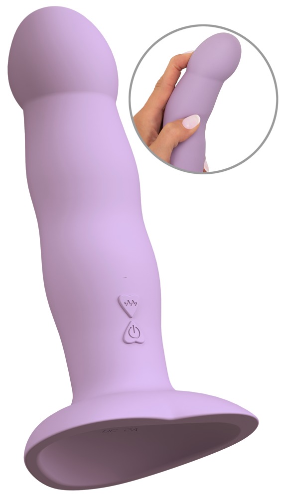 Vibrator "Heart Guy Purpleâ med hjerteformet sugekop
