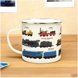 Gift Republic Enamel Mug Trains - Krus