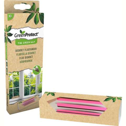 GreenProtect Diskret fluefanger 3 stk.