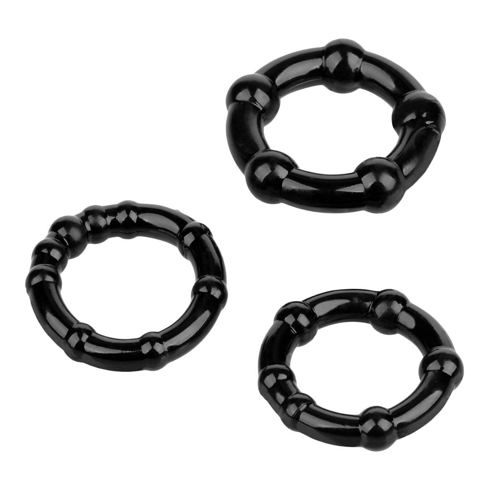 Penisringe Med Nubre - Sæt Med 3 Forskellige