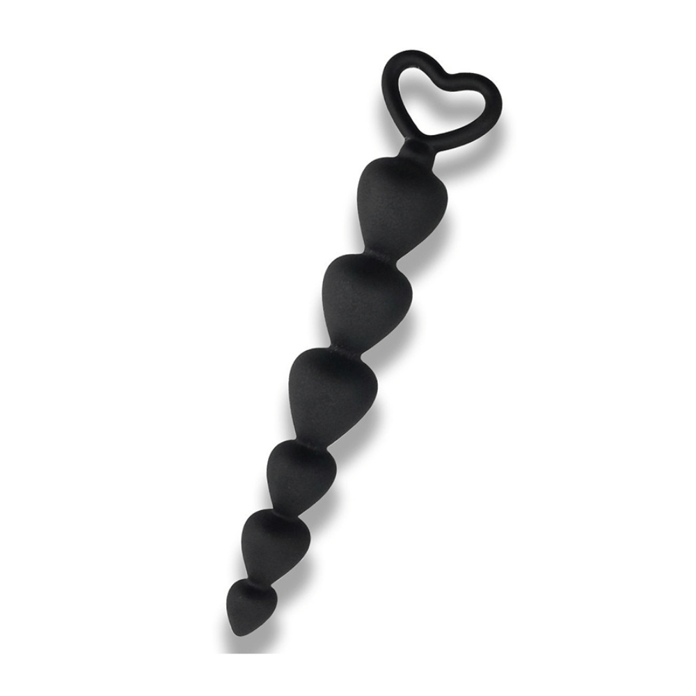 Kink - Analkæde med 6 Hjerteformet Kugler