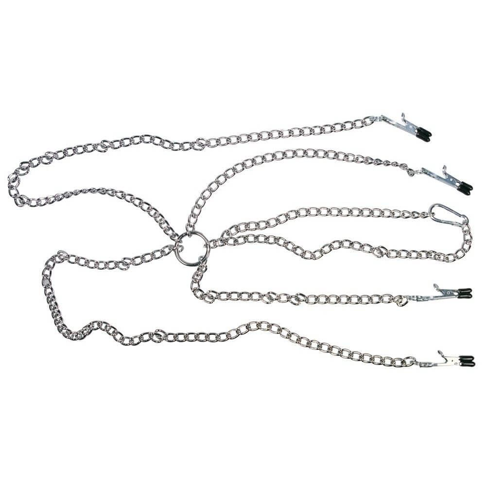 Sextreme Intimklemmer med Justerbar Halskæde