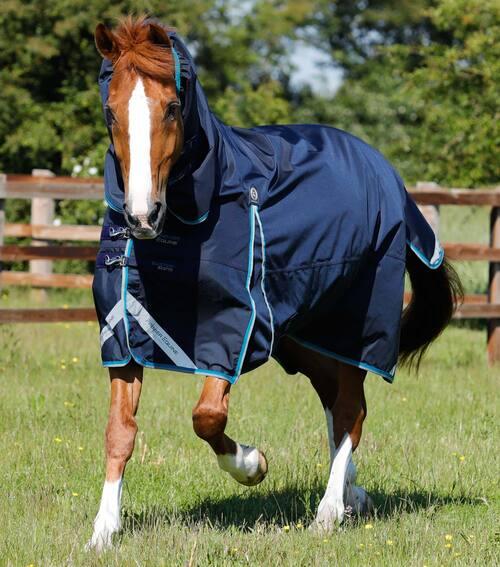 Premier Equine Buster Storm 100g dækken med hals - 5,0" - 115cm, Navy