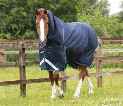 Premier Equine Titan 200g Turnout dækken med Snug-fit hals - Navy
