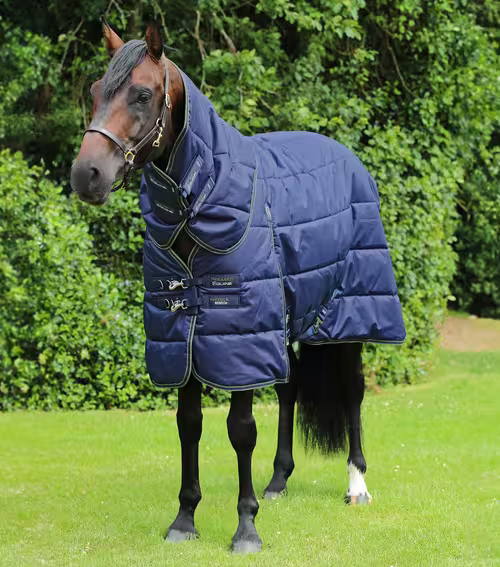Premier Equine Hydra stalddækken med hals - 350g - Wine, 7,3" (170cm)