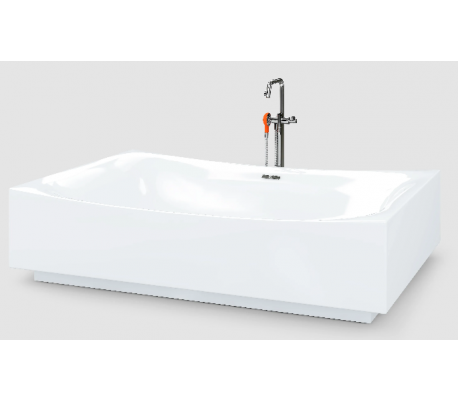 HAMMOCK 2-personers fritstående badekar 200 x 140 cm Akryl - Hvid