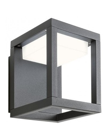 XIERA Væglampe i aluminium og polycarbonat H15,4 cm 1 x 10W SMD LED - Mat sort