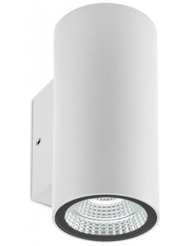 RAM Up-Down Væglampe i aluminium og glas H12,8 cm 2 x 3W COB LED - Mat hvid