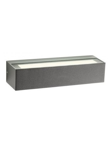 AROOS Up-Down Væglampe i aluminium og glas B22 cm 1 x 12W SMD LED - Mat mørkegrå