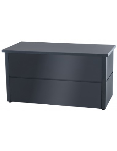 Abilene L hyndeboks med låg i stål H69 x B165 x D65 cm - Sort