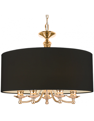 Abu Dhabi Loftlampe i metal og tekstil Ø50 cm 5 x E14 - Guld/Sort