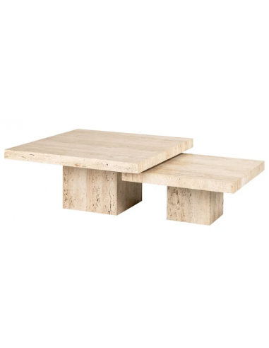 La Cantera sofaborde i travertin 60 + 80 cm - Travertin