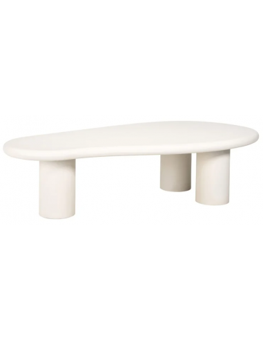 Bloomstone sofabord i MDF og ler H41,5 x Ø160 x 50 - 80 cm - Lys lergrå