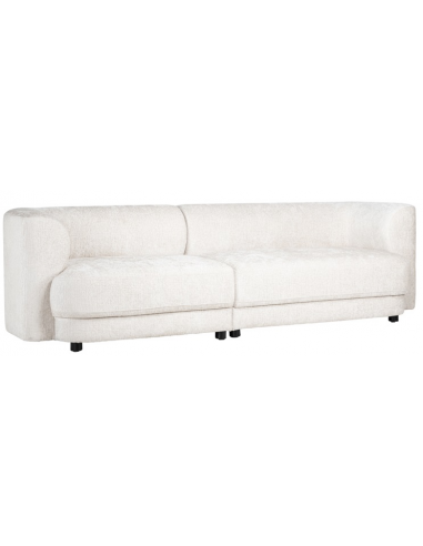 Davina 3-personers sofa i polyester B250 cm - Sort/Cremehvid