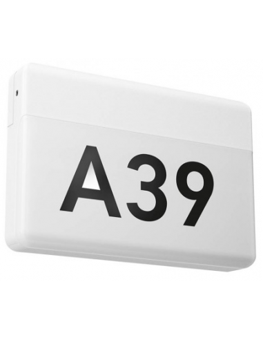 CIVIC Væglampe i aluminium og polycarbonat B20 cm 1 x 13,5W SMD LED - Mat hvid/Hvid