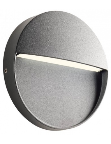 LANDER Væglampe i aluminium og polycarbonat Ø11 cm 1 x 3W SMD LED - Mat mørkegrå