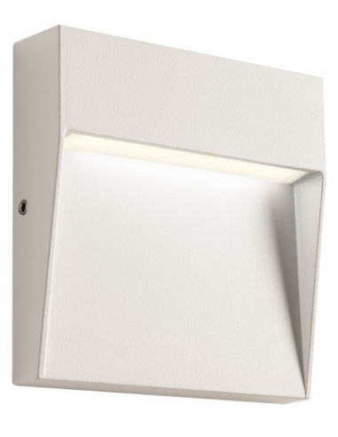 LANDER Væglampe i aluminium og polycarbonat H10,5 cm 1 x 3W SMD LED - Mat sandhvid