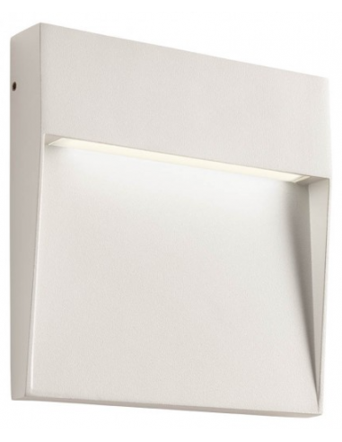 LANDER Væglampe i aluminium og polycarbonat H16 cm 1 x 6W SMD LED - Mat sandhvid