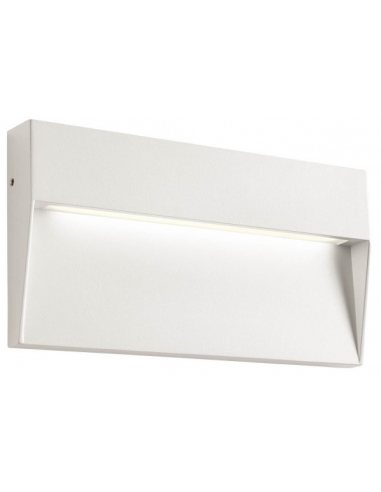 LANDER Væglampe i aluminium og polycarbonat H10,8 cm 1 x 6W SMD LED - Mat sandhvid