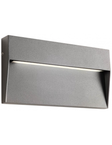 LANDER Væglampe i aluminium og polycarbonat H10,8 cm 1 x 6W SMD LED - Mat mørkegrå