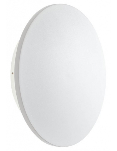 TANIT Væglampe i aluminium og polycarbonat Ø24 cm 1 x 18W SMD LED - Mat sandhvid