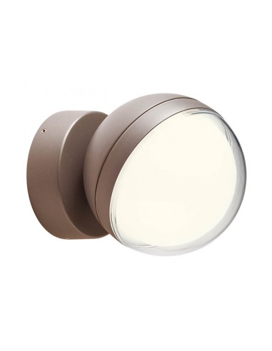 MAGNUS Væglampe i aluminium og polycarbonat H13 cm 1 x 12W SMD LED - Mat corten