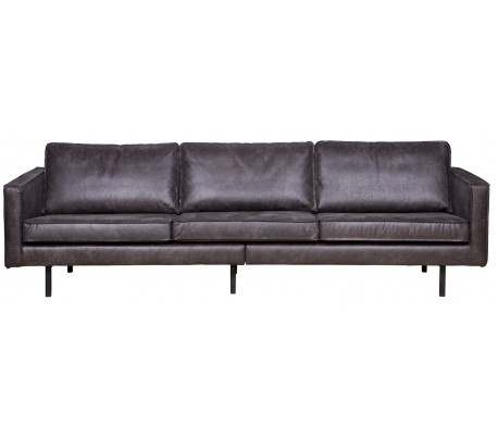 Rodeo 3-personers sofa i læder B277 cm - Vintage sort