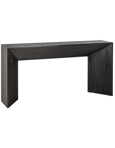 Gizen konsolbord i messing og MDF 160 x 35 cm - Antik messing/Antik mørkebrun