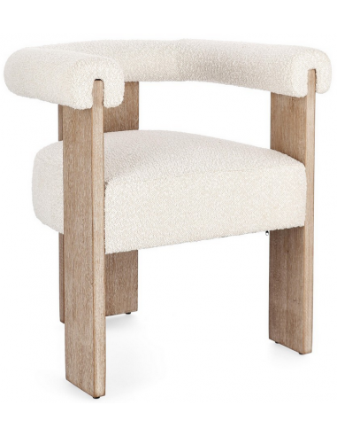 Agape spisebordsstol i fyrretræ og polyester H71 cm - Natur/Natur