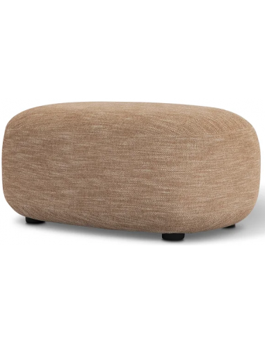 Luusar puf til sofa eller lænestol i polyester og træ 91,5 x 66 cm - Lysebrun